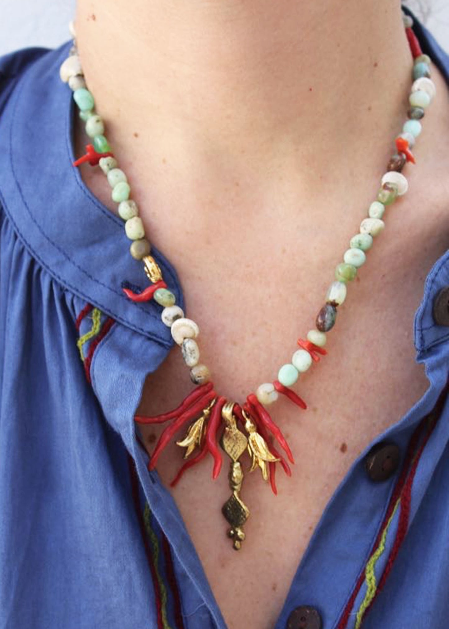Collar Metz Aguamarina