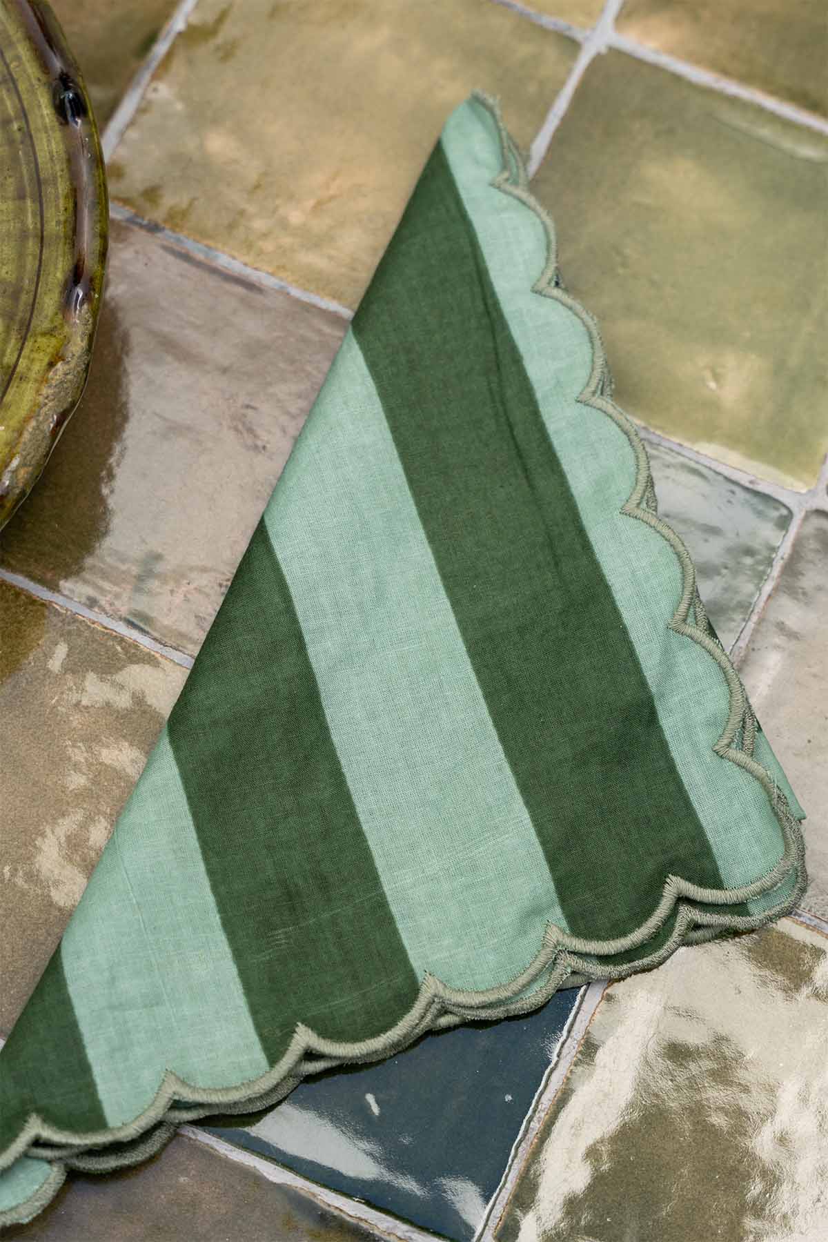 Servilleta Scallop Verde I