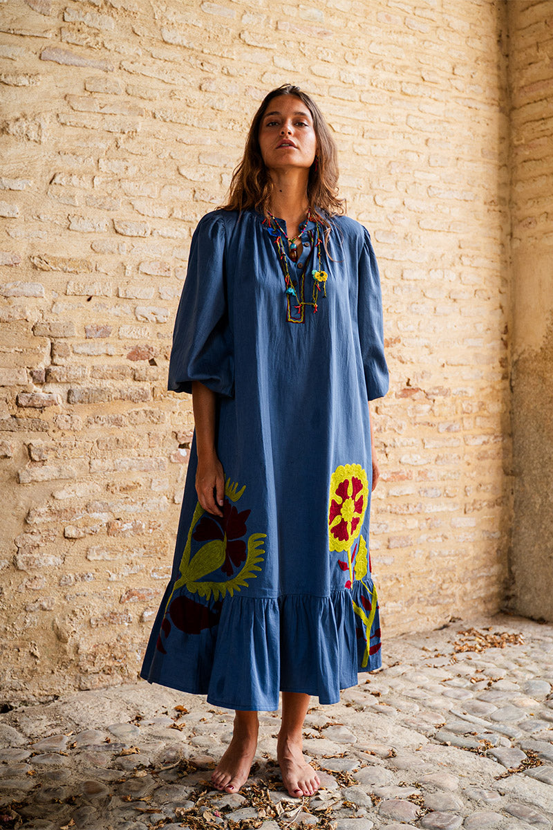 Vestido Fátima Índigo