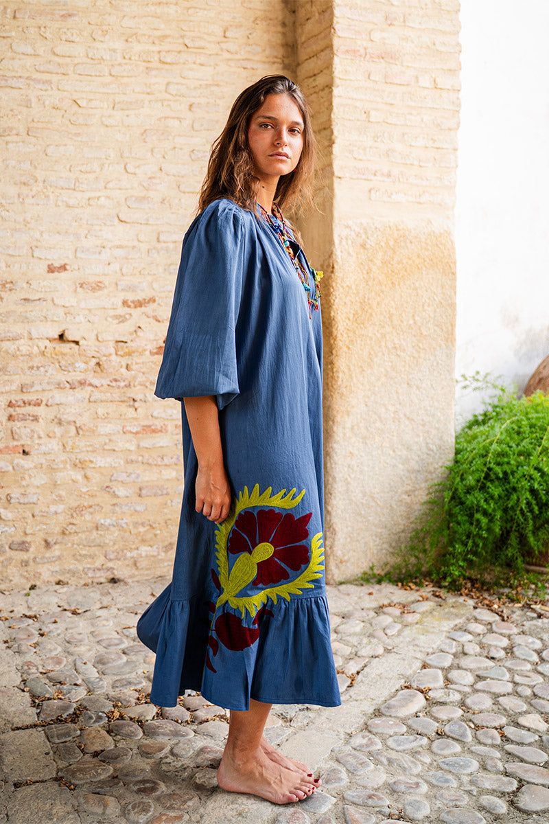 Vestido Fátima Índigo