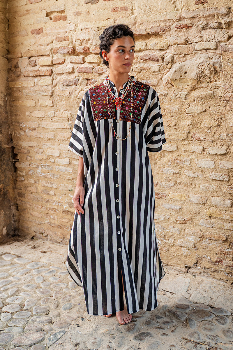 Vestido Rayas Negro I