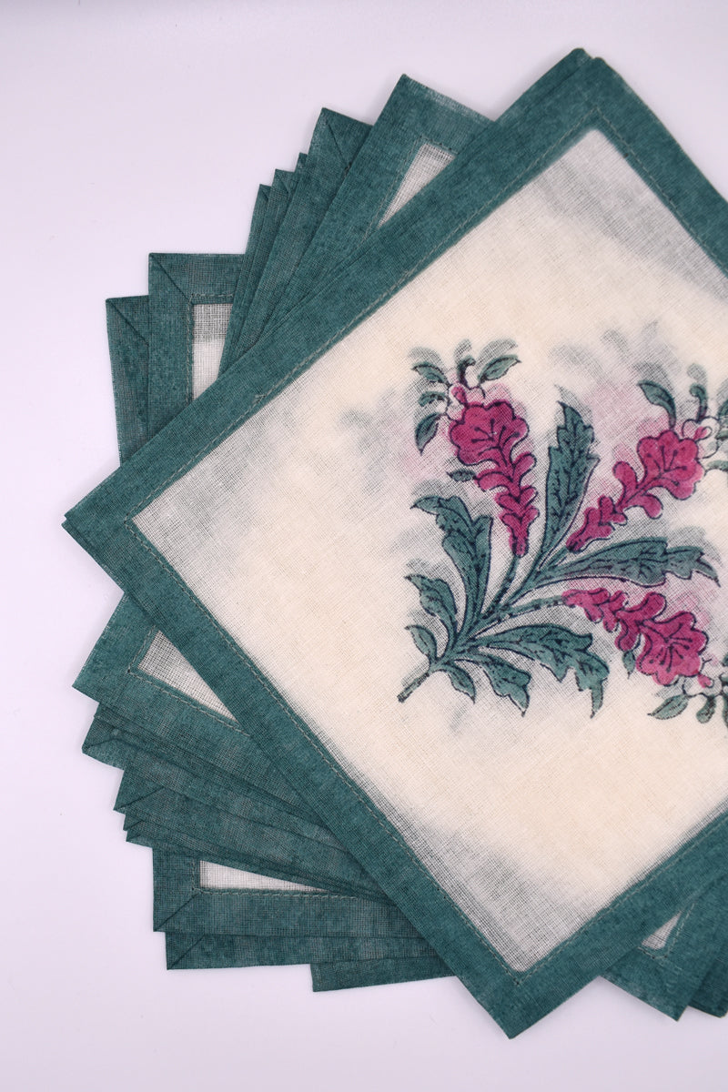 Pack 12 Servilletas Algodón BP Flores