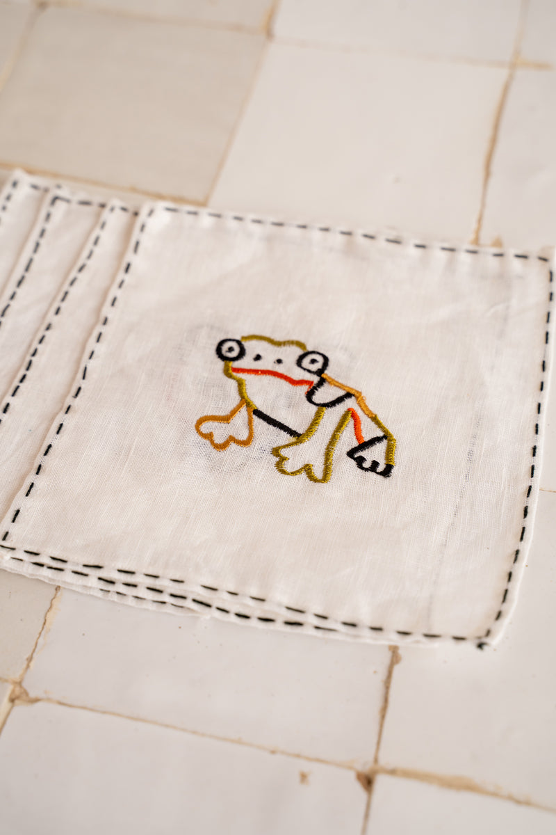 Pack 6 Servilletas Lino Bordadas