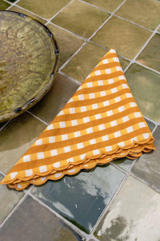 Servilleta Scallop Mostaza