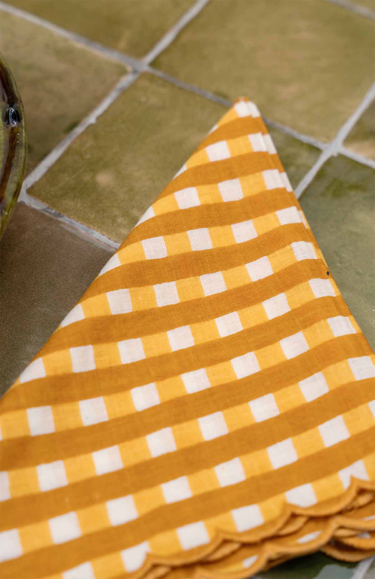 Servilleta Scallop Mostaza