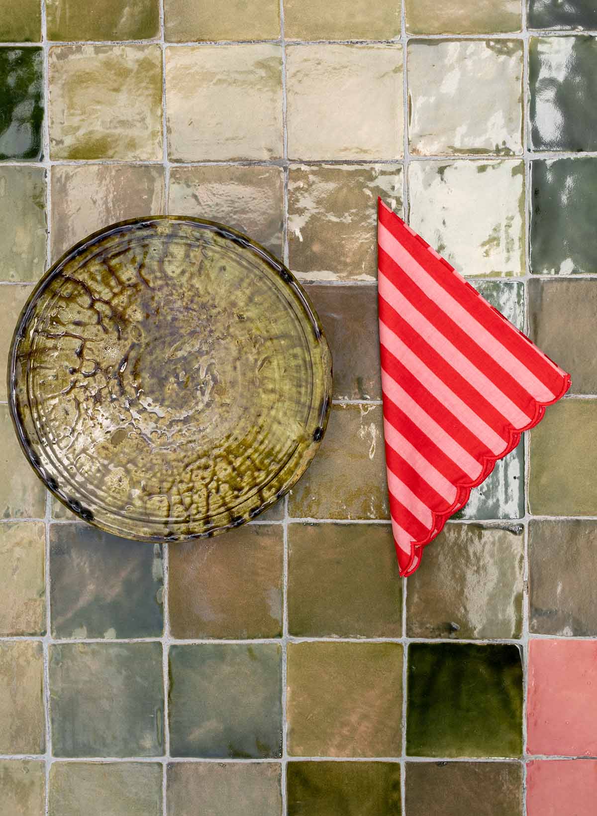 Servilleta Scallop Roja