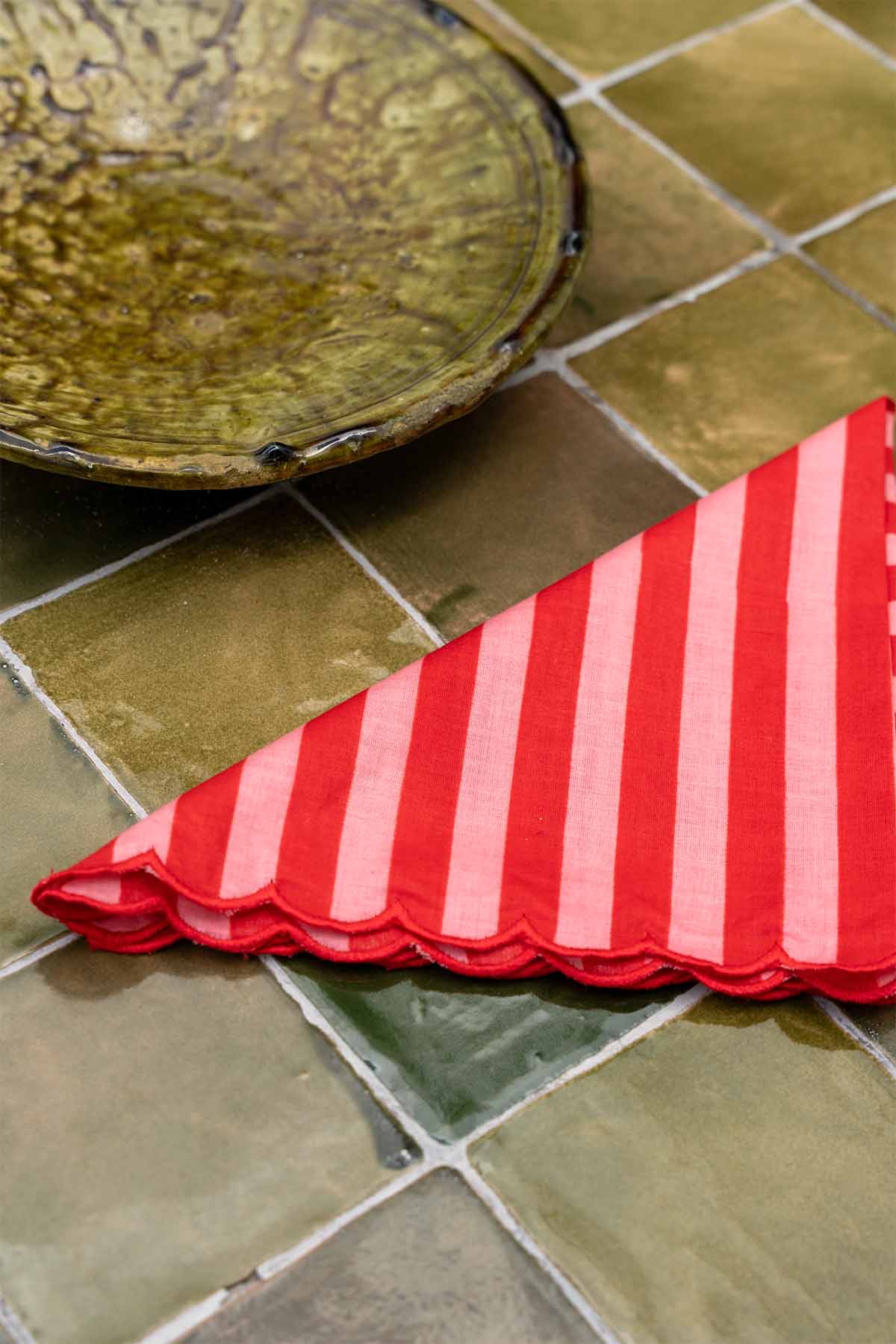 Servilleta Scallop Roja