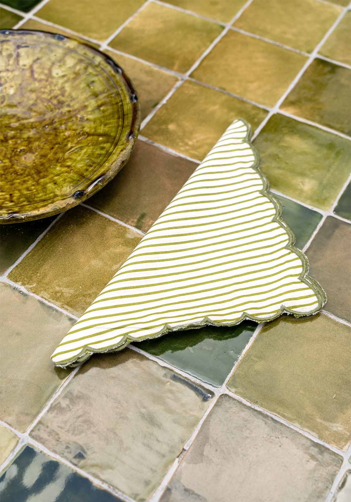 Servilleta Scallop Verde II