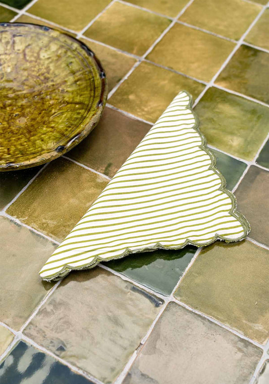 Servilleta Scallop Verde II
