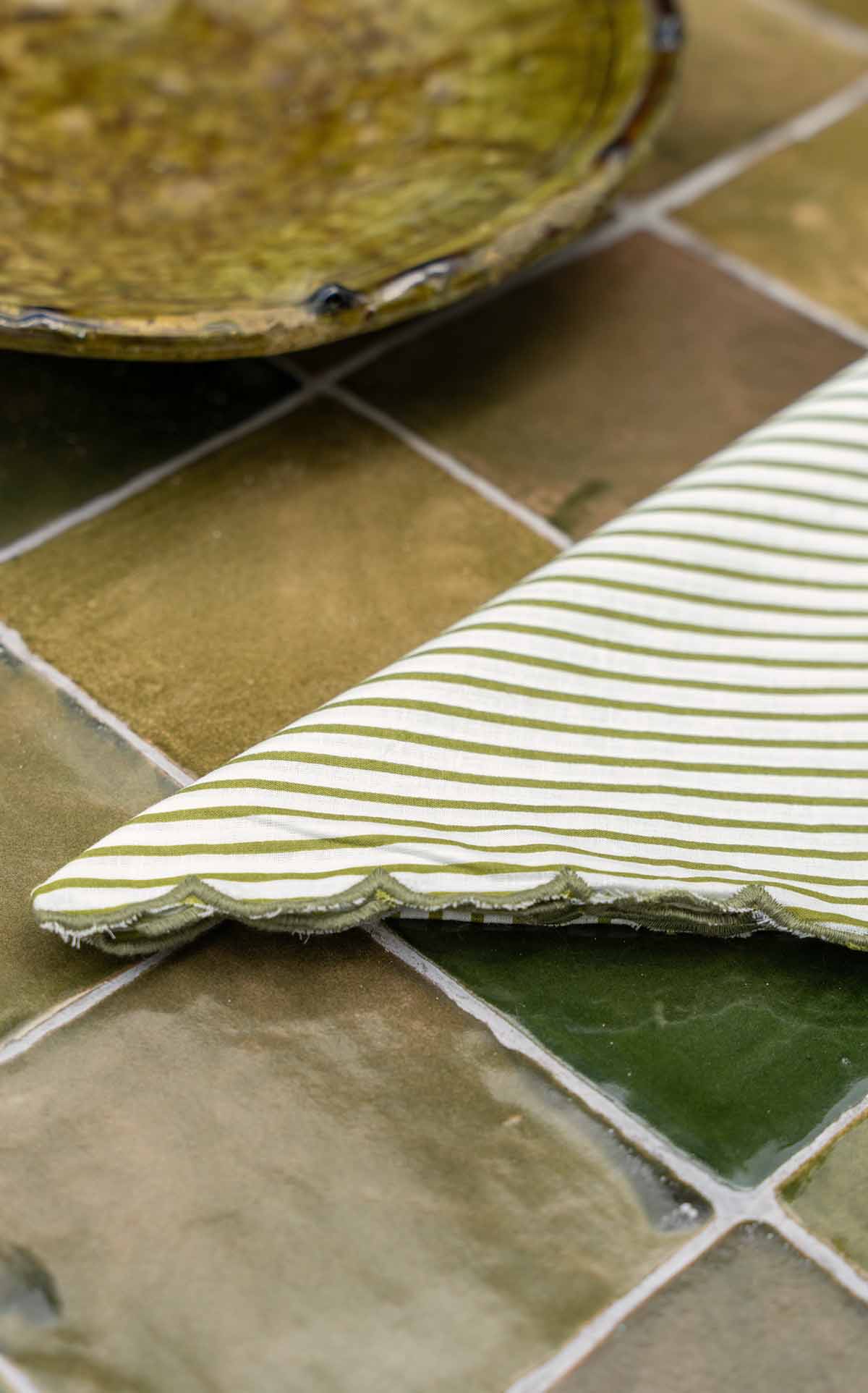 Servilleta Scallop Verde II