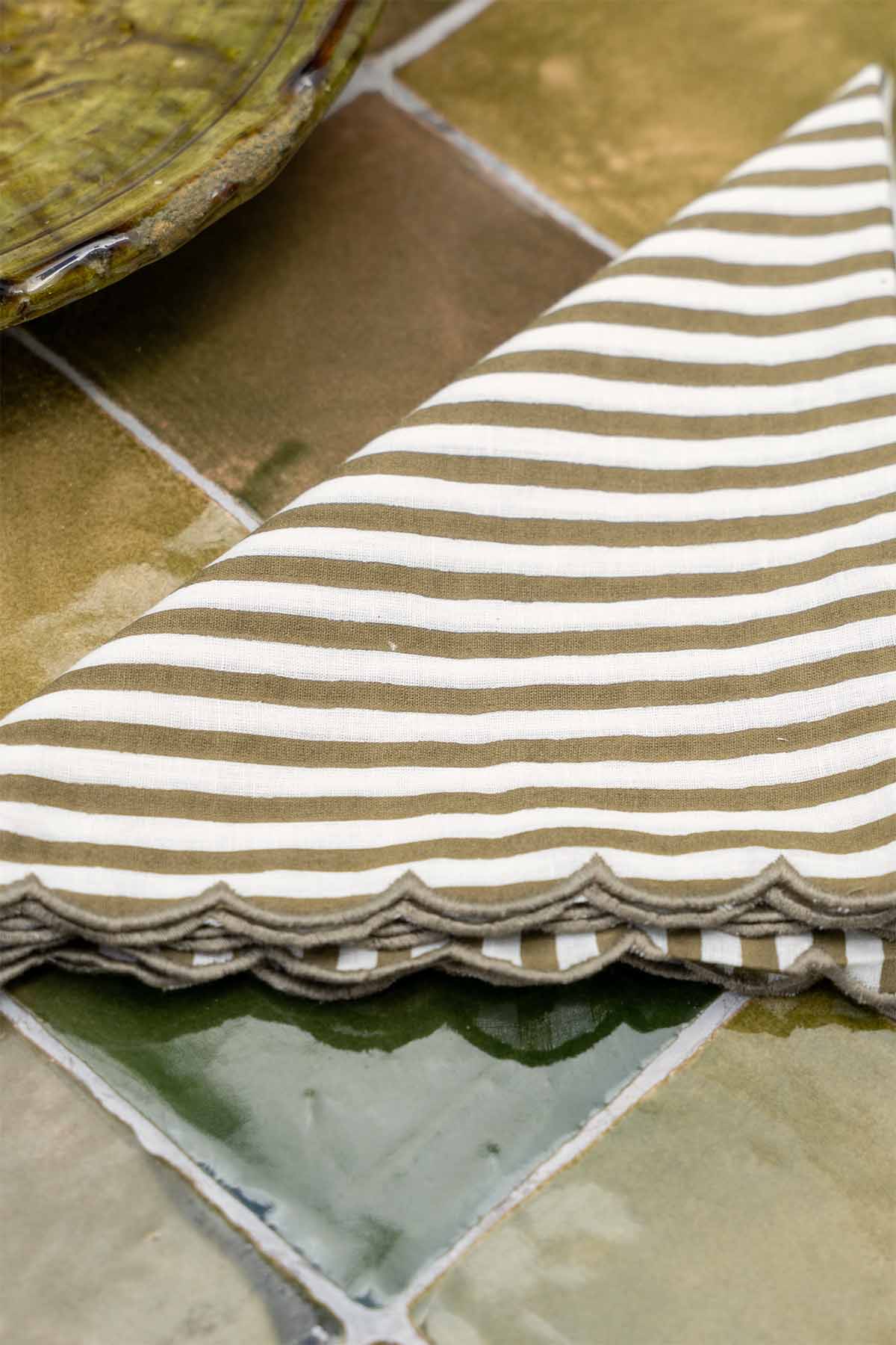 Servilleta Scallop Verde III