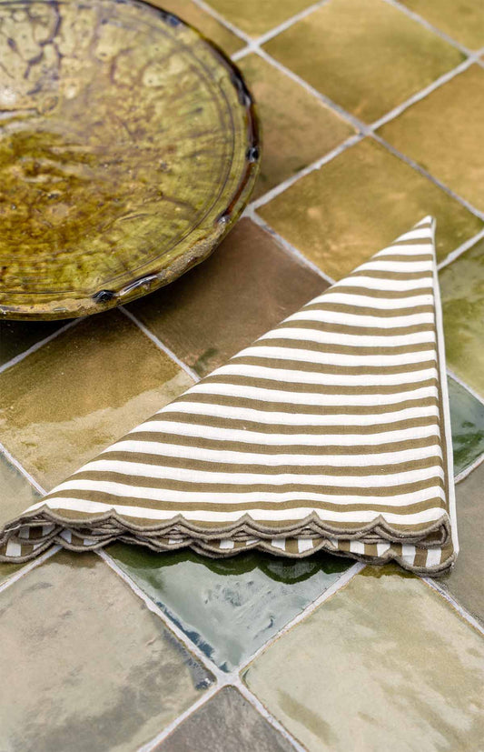 Servilleta Scallop Verde III