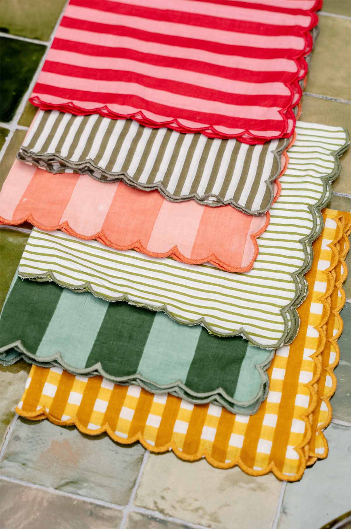 Servilleta Scallop Verde II