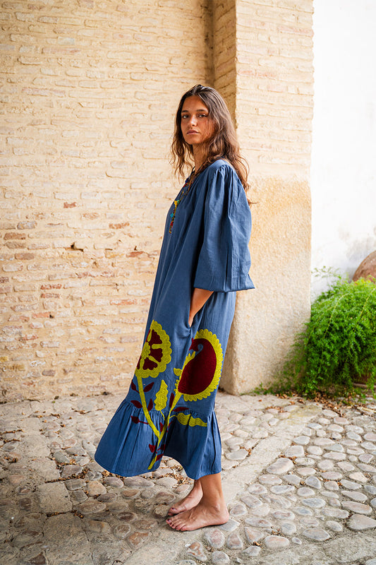 Vestido Fátima Índigo