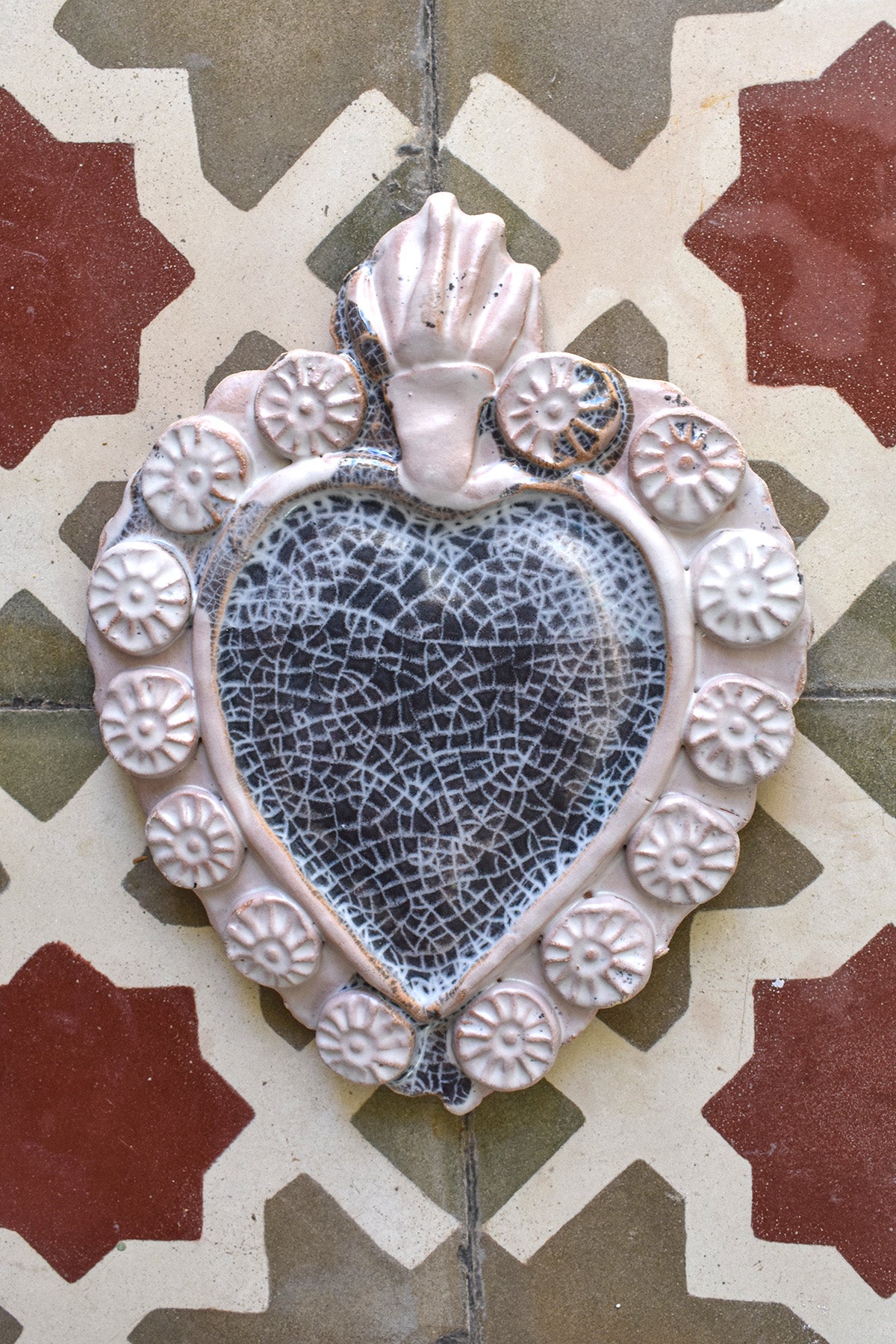 Exvoto corazón grande blanco
