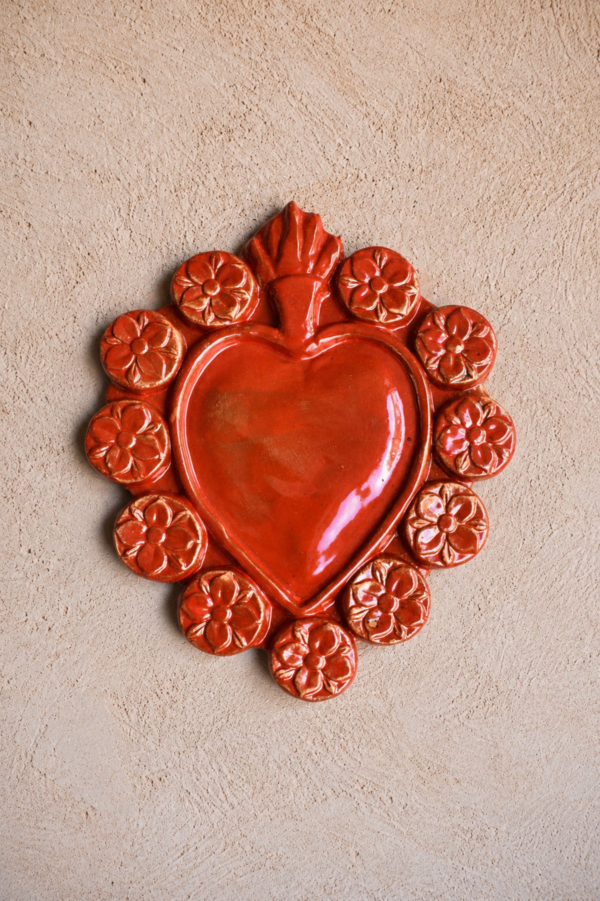 Exvoto corazón grande rojo