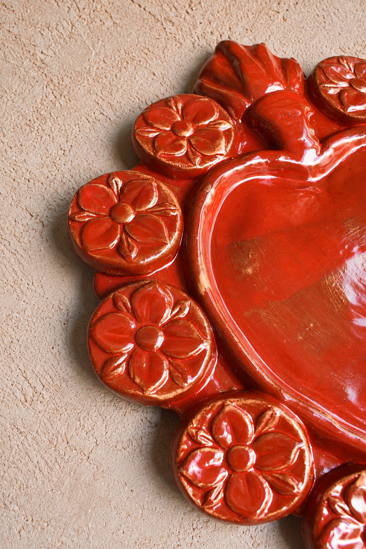 Exvoto corazón grande rojo