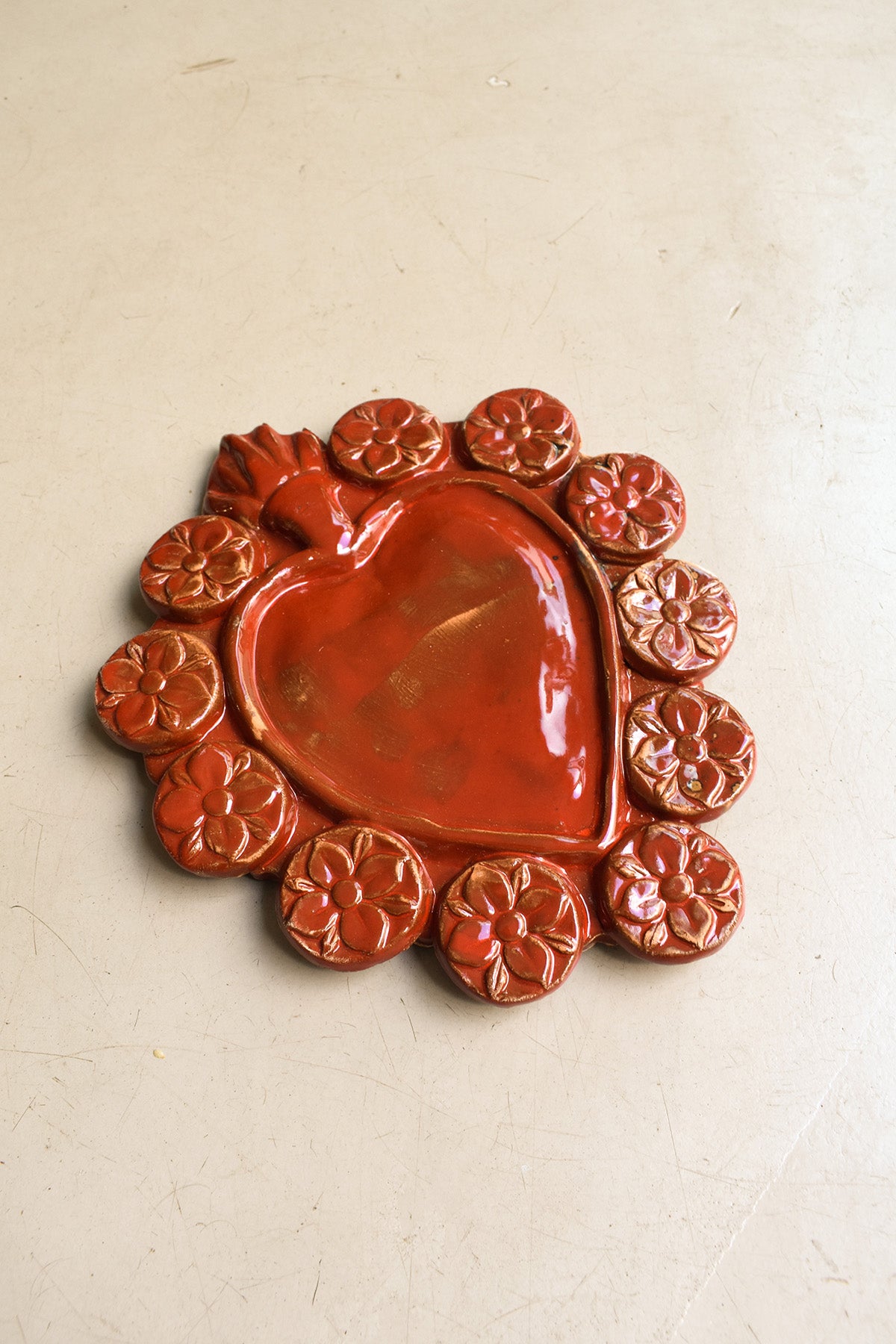 Exvoto corazón grande rojo