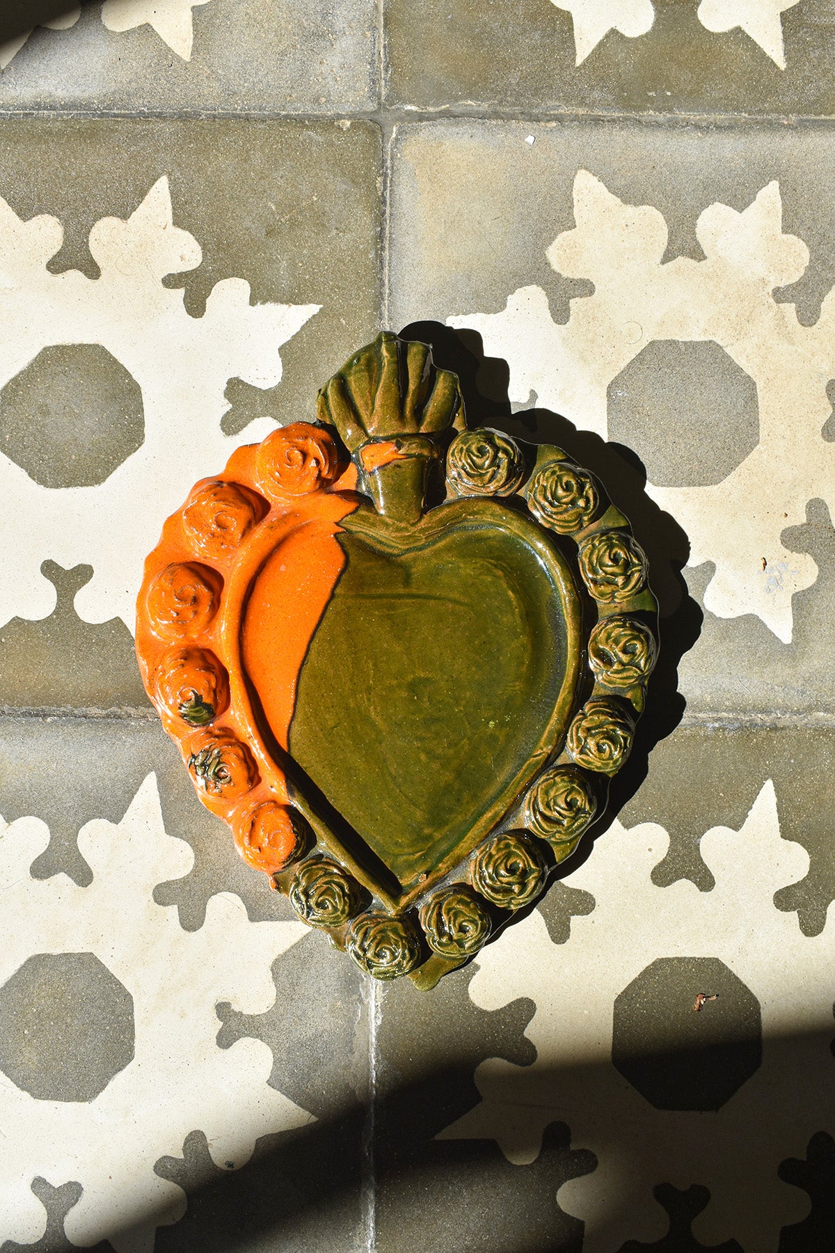Exvoto corazón grande verde