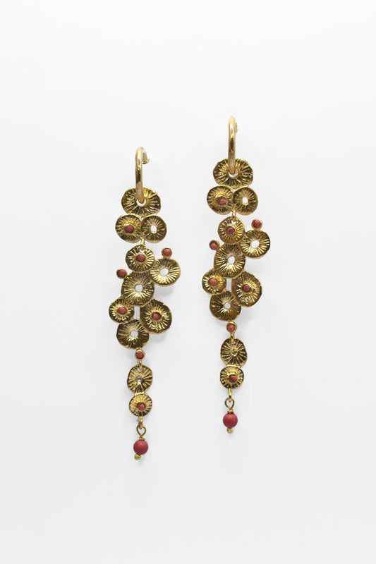 Pendientes Hanche coral